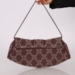 Celine Chocolate Denim Triomphe Ava Shoulder Bag - FashioNica