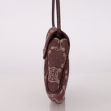 Celine Chocolate Denim Triomphe Ava Shoulder Bag - FashioNica