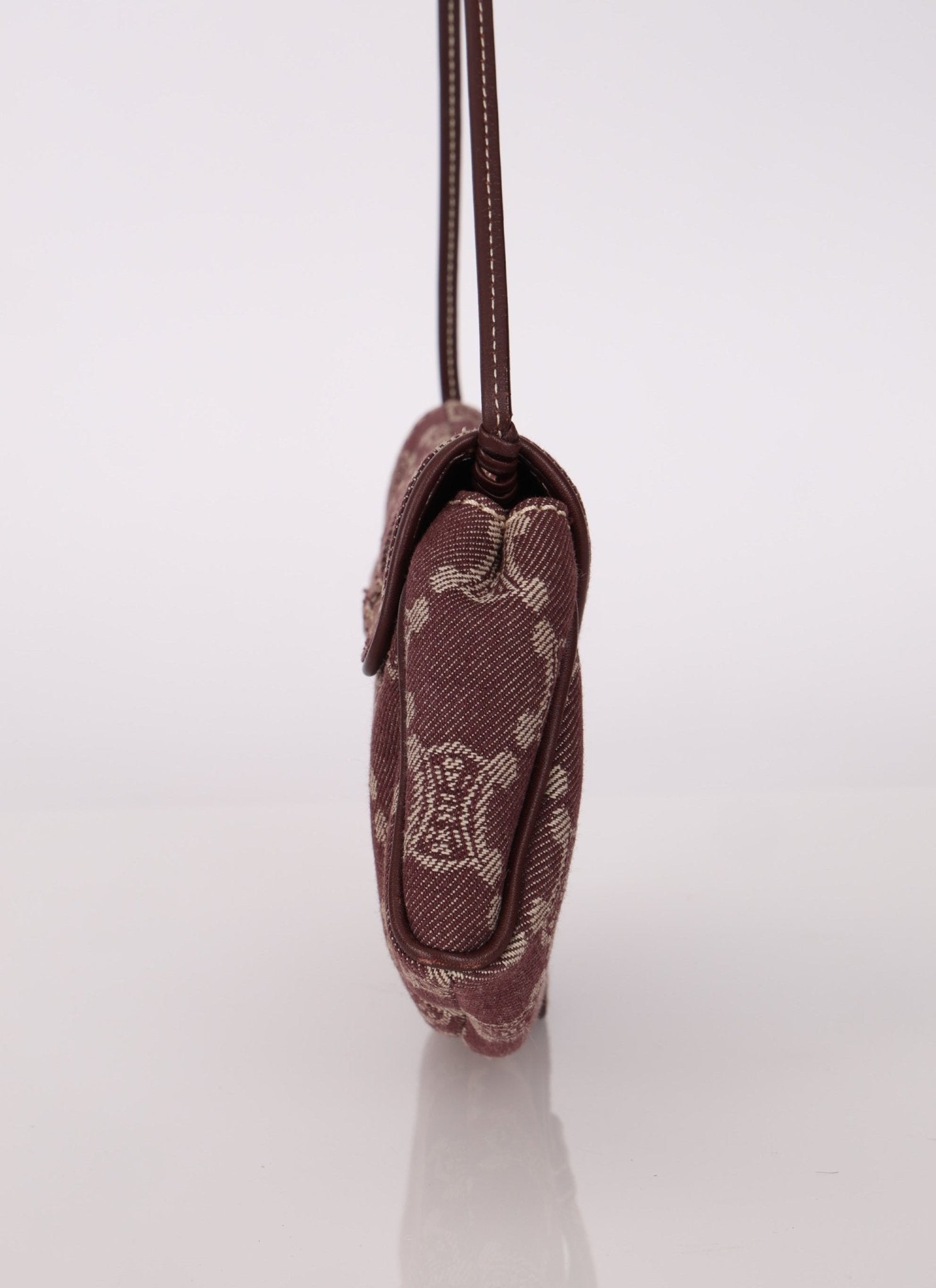 Celine Chocolate Denim Triomphe Ava Shoulder Bag - FashioNica