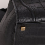 Celine Croc Embossed Medium Phantom Luggage - FashioNica