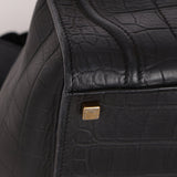 Celine Croc Embossed Medium Phantom Luggage - FashioNica