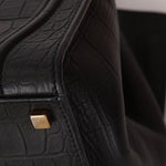 Celine Croc Embossed Medium Phantom Luggage - FashioNica