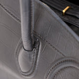 Celine Croc Embossed Medium Phantom Luggage - FashioNica