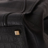 Celine Croc Embossed Medium Phantom Luggage - FashioNica