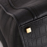 Celine Croc Embossed Medium Phantom Luggage - FashioNica