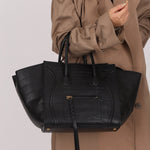 Celine Croc Embossed Medium Phantom Luggage - FashioNica