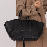 Celine Croc Embossed Medium Phantom Luggage - FashioNica