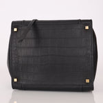 Celine Croc Embossed Medium Phantom Luggage - FashioNica