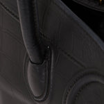 Celine Croc Embossed Medium Phantom Luggage - FashioNica
