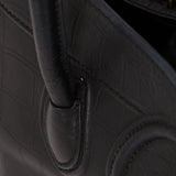 Celine Croc Embossed Medium Phantom Luggage - FashioNica