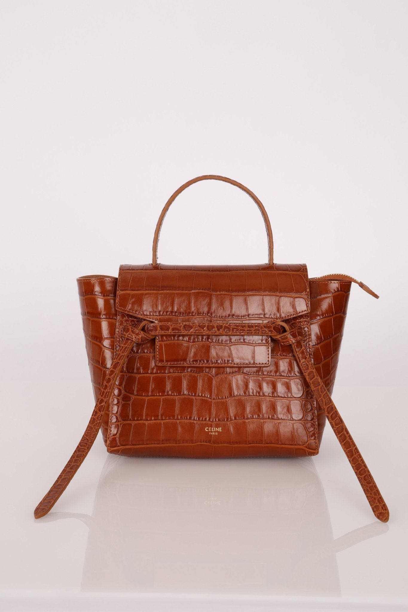 Celine Croc Embossed Nano Belt Bag - FashioNica