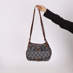 Celine Denim Triomphe Front Pocket Shoulder Bag - FashioNica