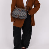 Celine Denim Triomphe Front Pocket Shoulder Bag - FashioNica