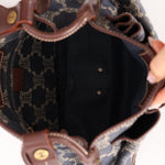 Celine Denim Triomphe Front Pocket Shoulder Bag - FashioNica