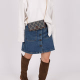 Celine Denim Triomphe Kisslock Wallet - FashioNica