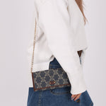 Celine Denim Triomphe Kisslock Wallet - FashioNica