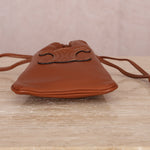 Celine Drawstring Triomphe Leather Pouch Crossbody - FashioNica