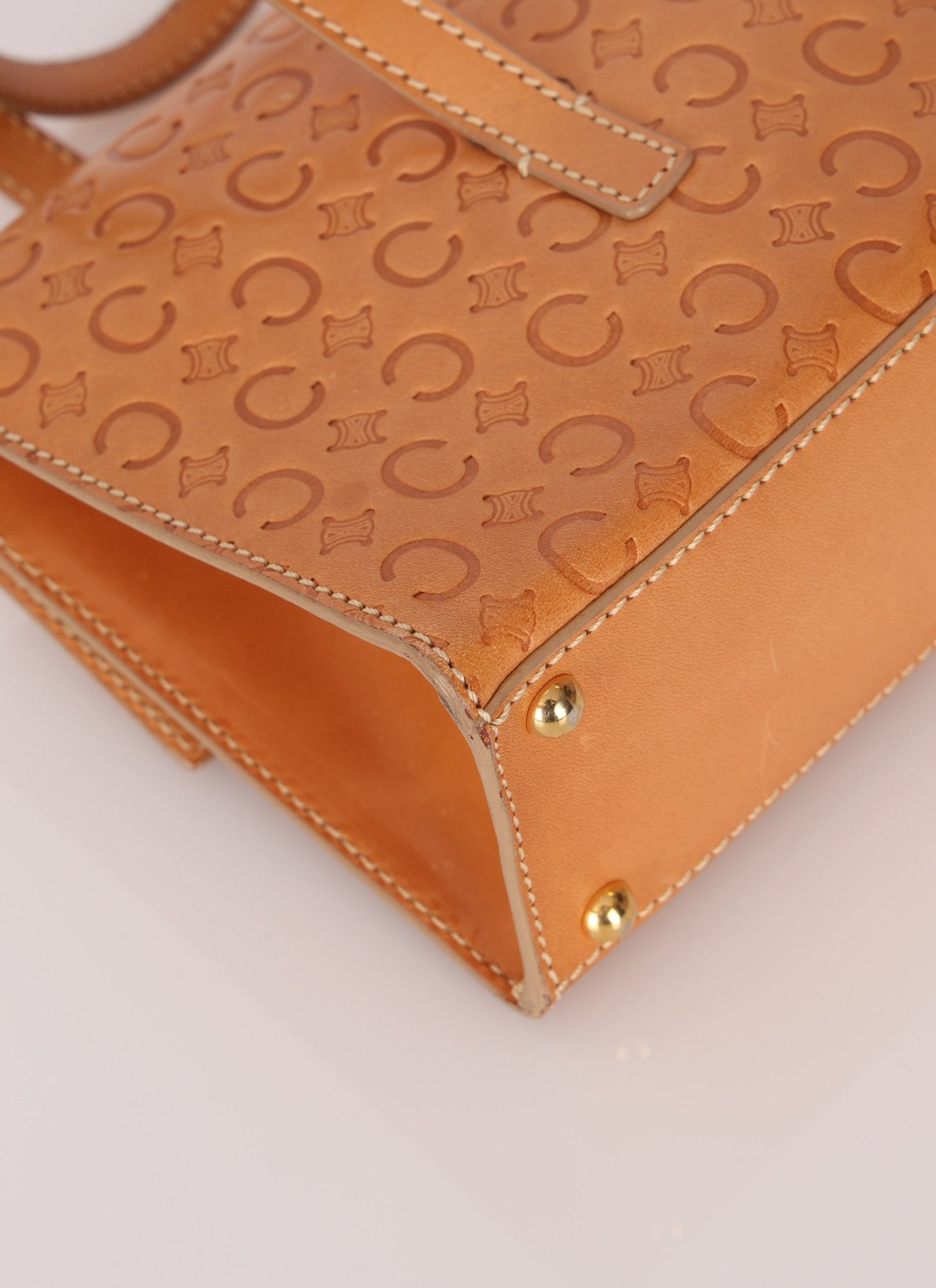 Celine Embossed Triomphe Monogram Shoulder Bag - FashioNica