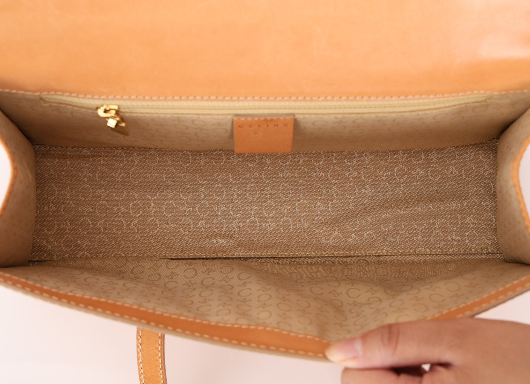 Celine Embossed Triomphe Monogram Shoulder Bag - FashioNica