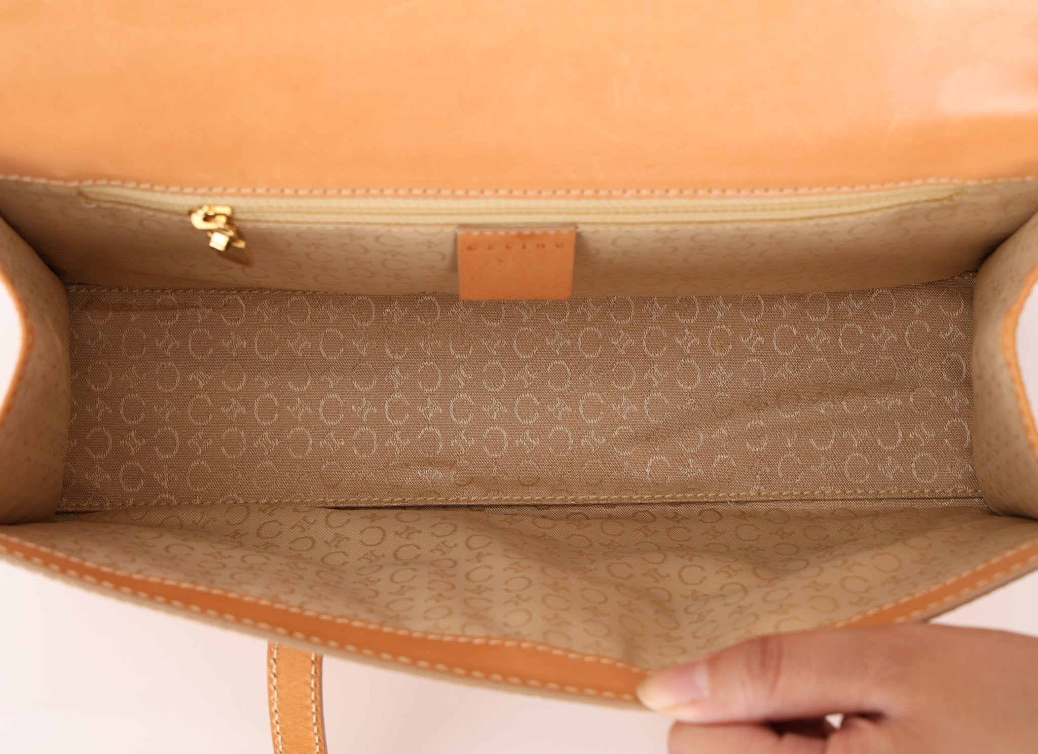 Celine Embossed Triomphe Monogram Shoulder Bag - FashioNica