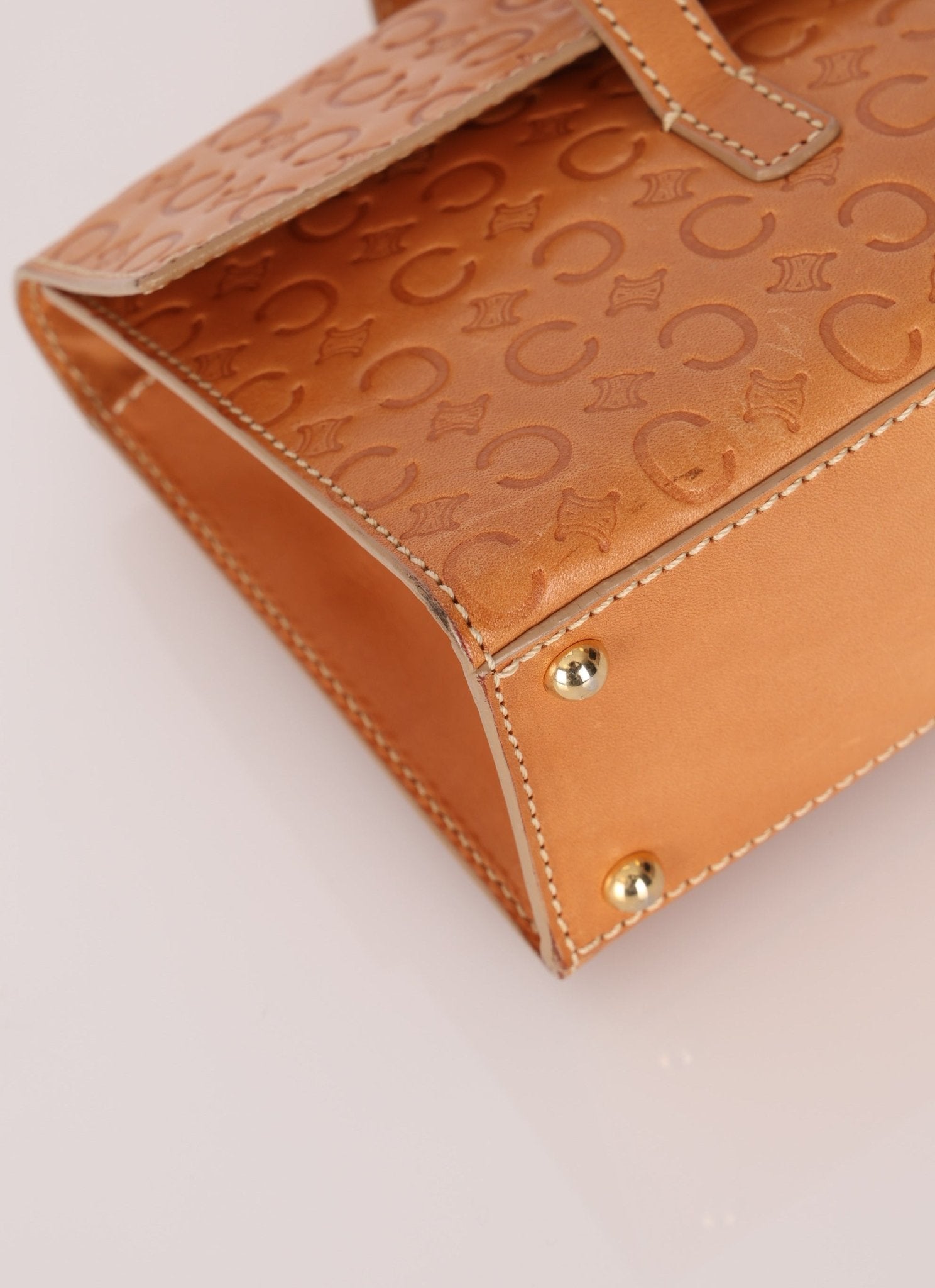 Celine Embossed Triomphe Monogram Shoulder Bag - FashioNica