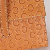 Celine Embossed Triomphe Monogram Shoulder Bag - FashioNica