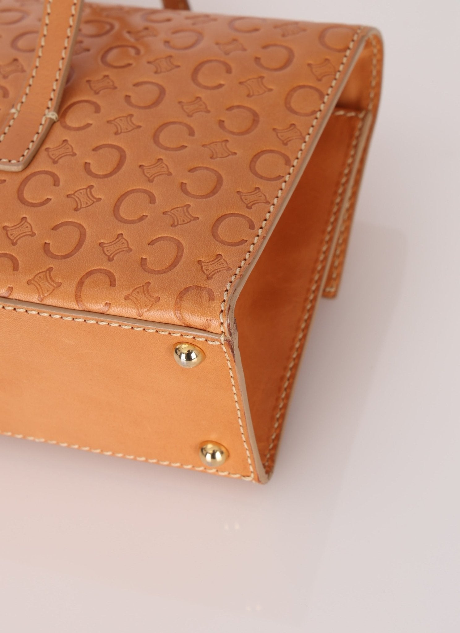 Celine Embossed Triomphe Monogram Shoulder Bag - FashioNica