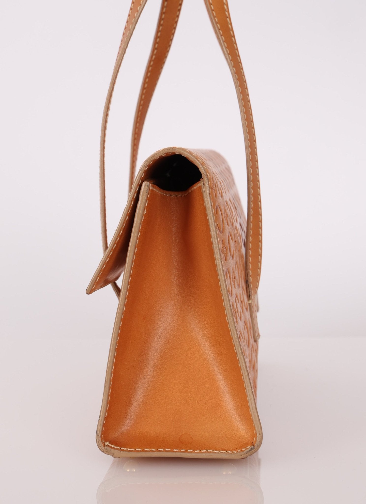 Celine Embossed Triomphe Monogram Shoulder Bag - FashioNica