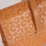 Celine Embossed Triomphe Monogram Shoulder Bag - FashioNica