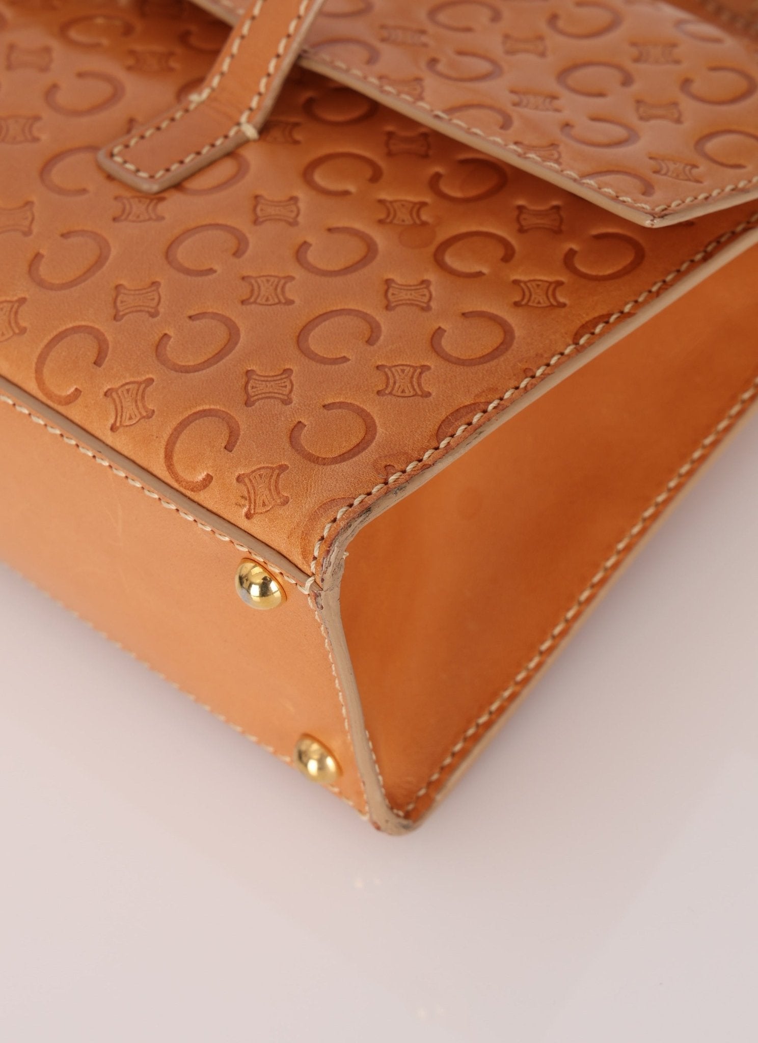 Celine Embossed Triomphe Monogram Shoulder Bag - FashioNica