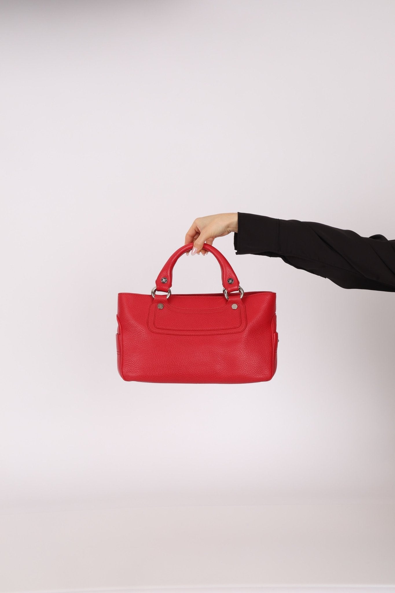 Celine Leather Red Boogie Tote - FashioNica