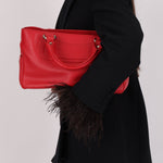 Celine Leather Red Boogie Tote - FashioNica