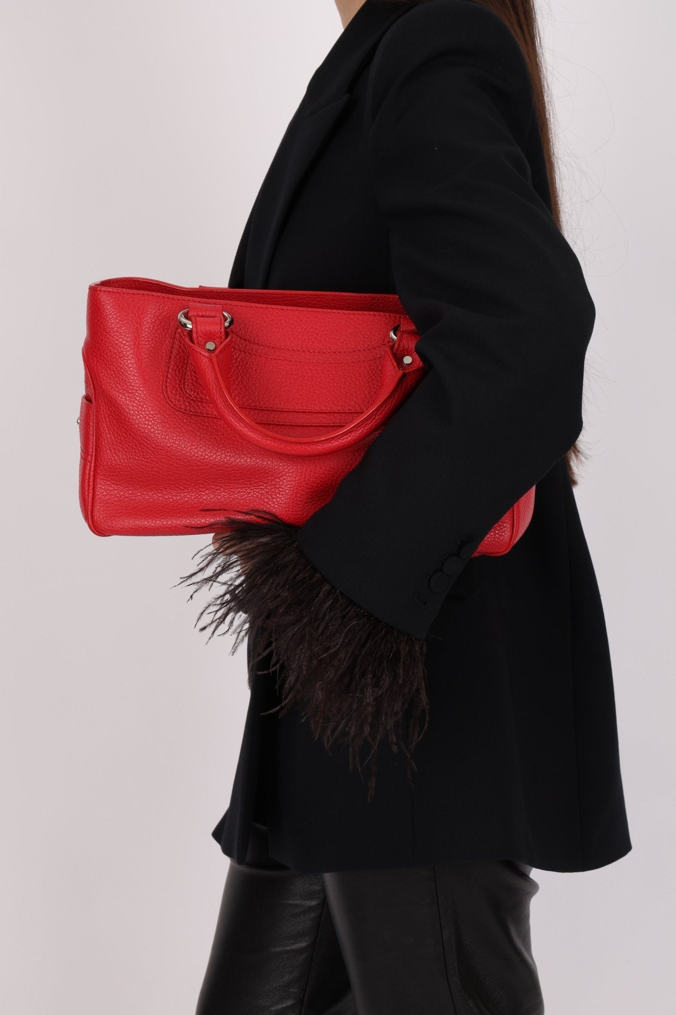 Celine Leather Red Boogie Tote - FashioNica