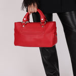 Celine Leather Red Boogie Tote - FashioNica