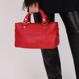 Celine Leather Red Boogie Tote - FashioNica