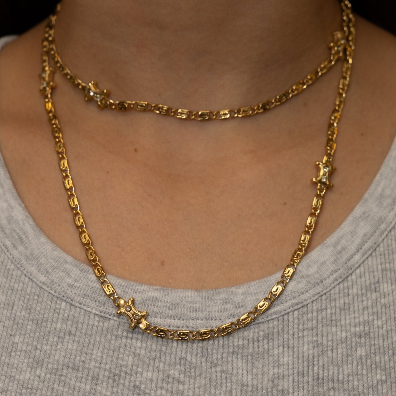 Celine Macadam Crystal Chain - FashioNica