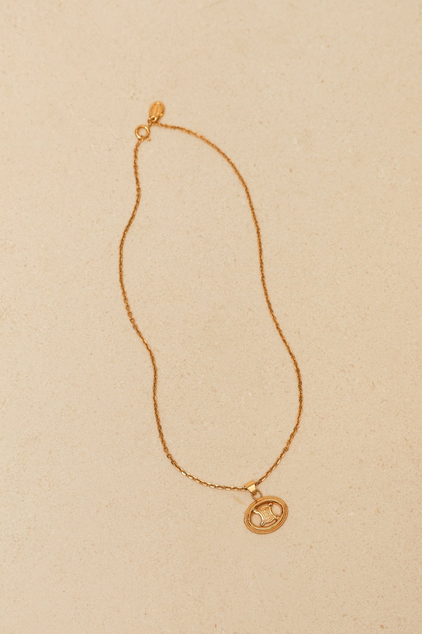 Celine Macadam Oval Pendant Necklace - FashioNica
