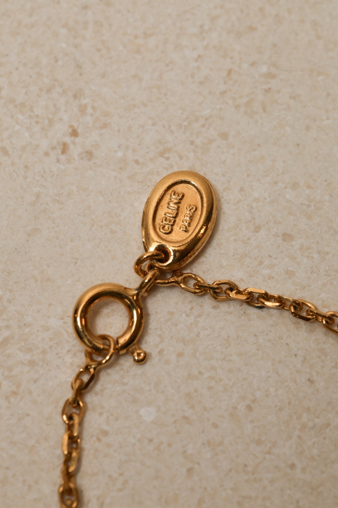 Celine Macadam Oval Pendant Necklace - FashioNica