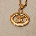 Celine Macadam Oval Pendant Necklace - FashioNica