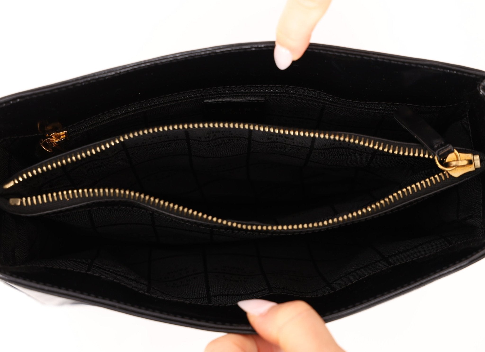 Celine Patent Logo Shoulder Bag - FashioNica