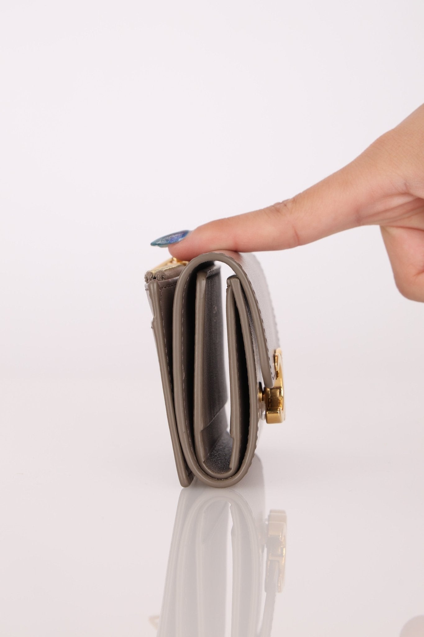 Celine Pebble Triomphe Compact Short Wallet W/ Coin Pouch - FashioNica