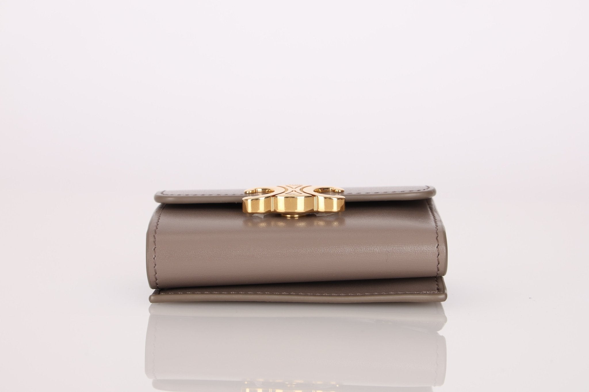 Celine Pebble Triomphe Compact Short Wallet W/ Coin Pouch - FashioNica