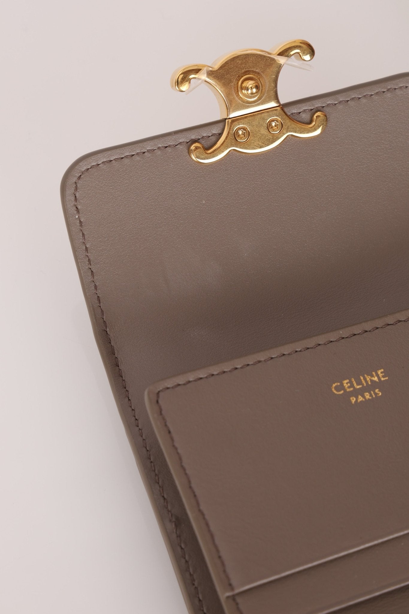 Celine Pebble Triomphe Compact Short Wallet W/ Coin Pouch - FashioNica
