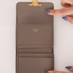 Celine Pebble Triomphe Compact Short Wallet W/ Coin Pouch - FashioNica