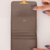 Celine Pebble Triomphe Compact Short Wallet W/ Coin Pouch - FashioNica