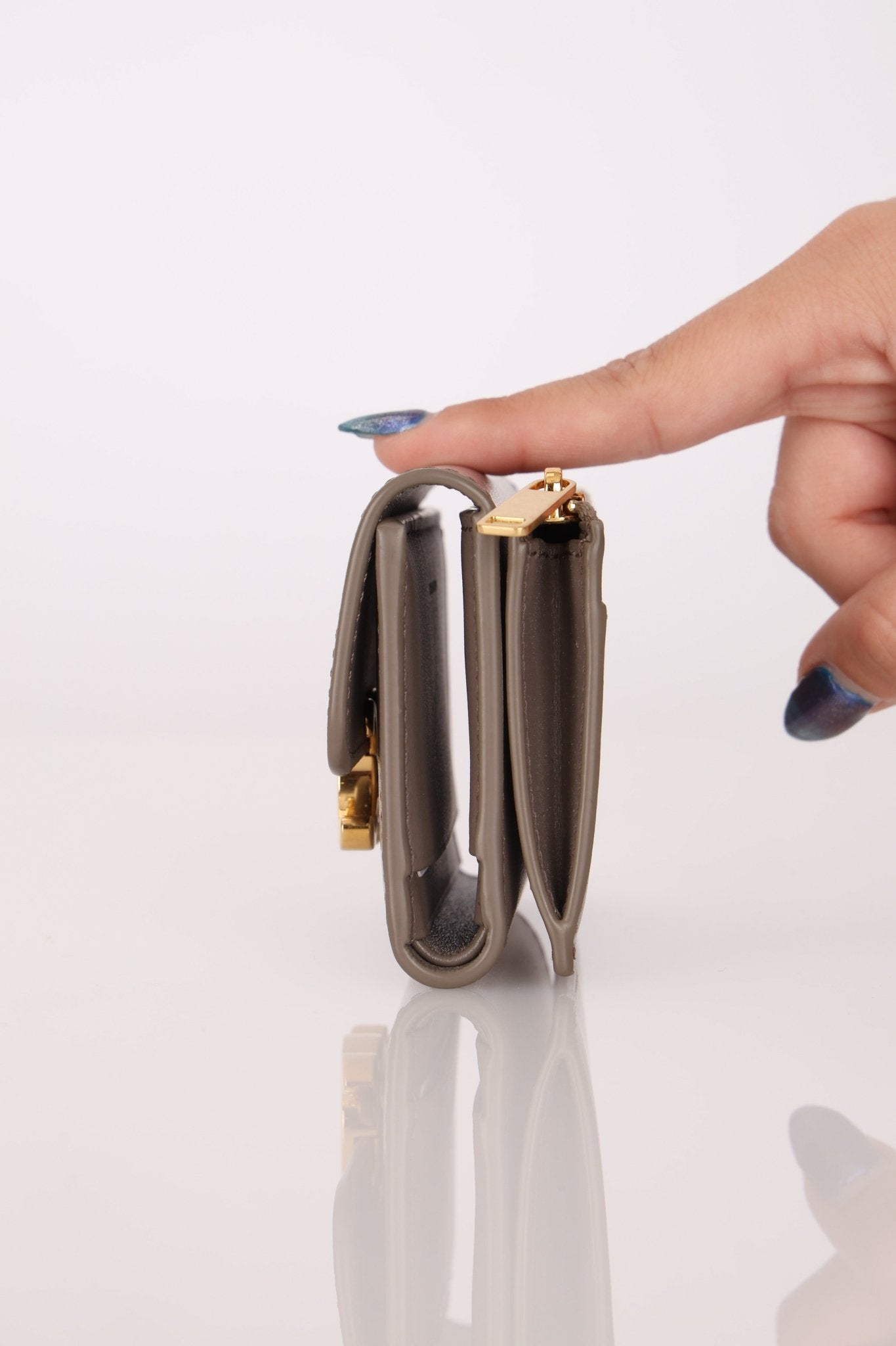 Celine Pebble Triomphe Compact Short Wallet W/ Coin Pouch - FashioNica