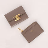 Celine Pebble Triomphe Compact Short Wallet W/ Coin Pouch - FashioNica