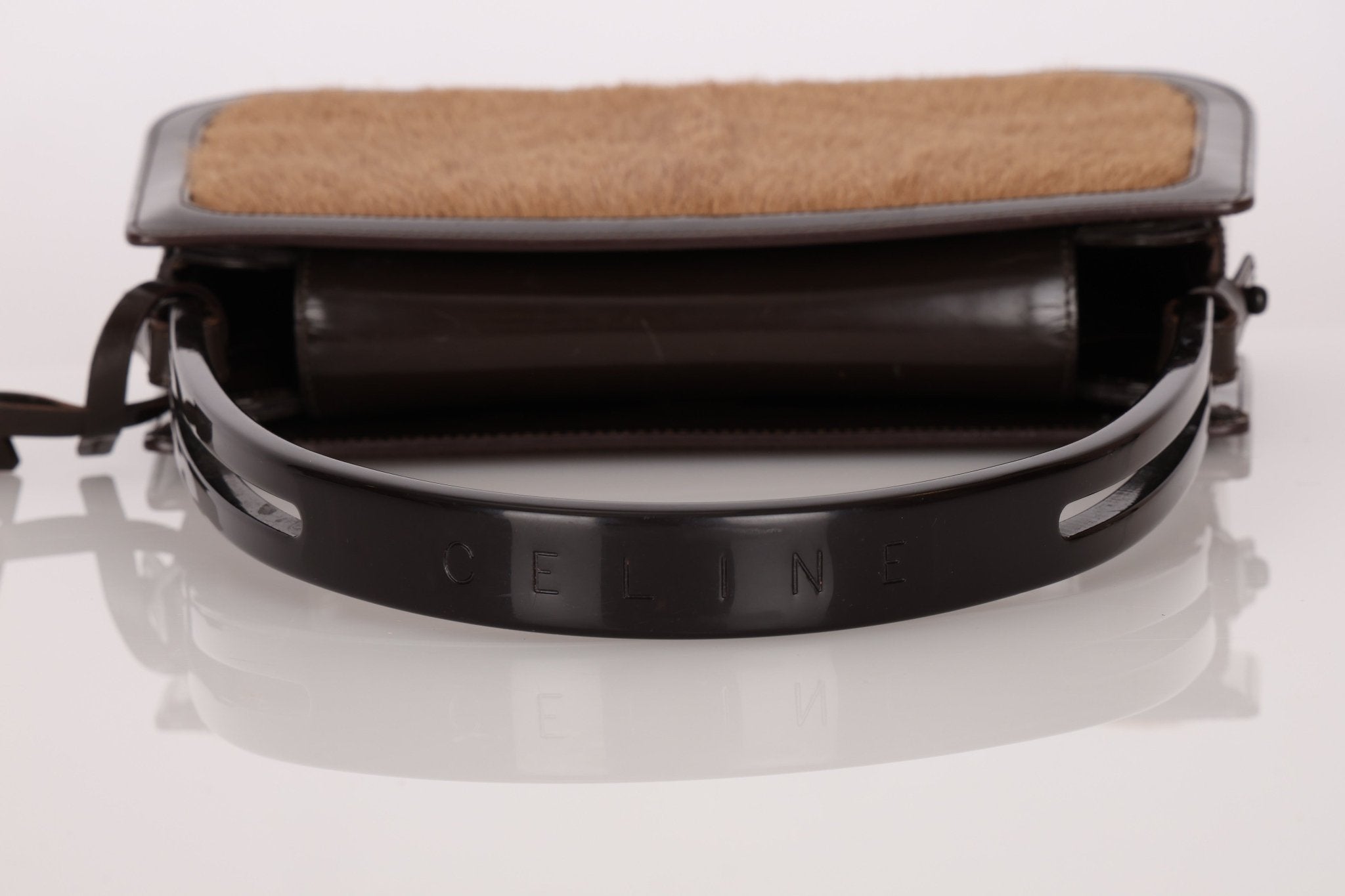 Celine Ponyhair Patent Trimmed Donna Bag - FashioNica