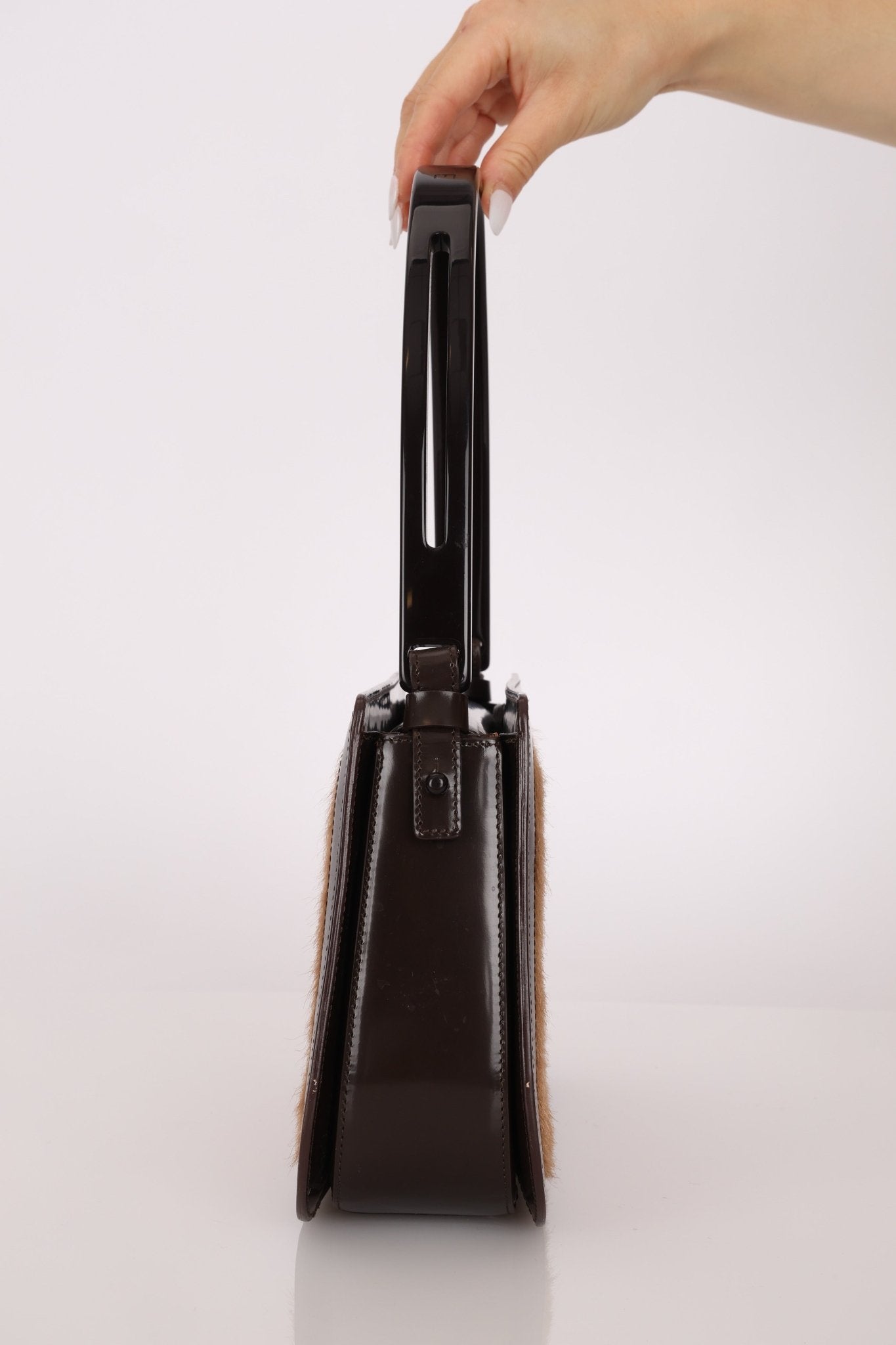 Celine Ponyhair Patent Trimmed Donna Bag - FashioNica