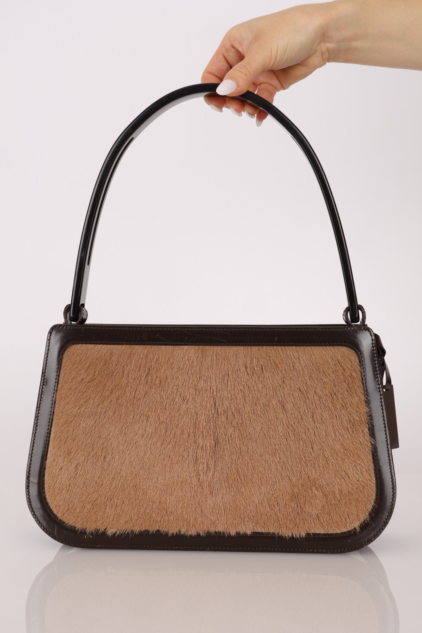 Celine Ponyhair Patent Trimmed Donna Bag - FashioNica
